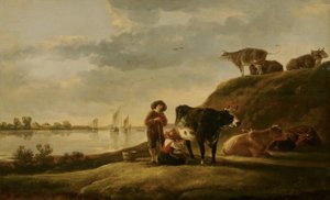 Nehir Kenarında Sığır by Aelbert Cuyp