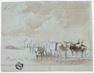 Suda Sığır by Aelbert Cuyp