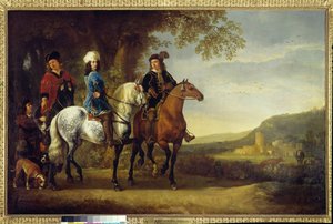 Üç binicili manzara Albert (Aelbert veya Aelbrecht) Cuyp (1620-1691) by Aelbert Cuyp