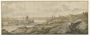 Bir nehir ile manzara by Aelbert Cuyp
