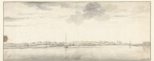 Sakin sularda gemilerin olduğu geniş nehir manzarası by Aelbert Cuyp