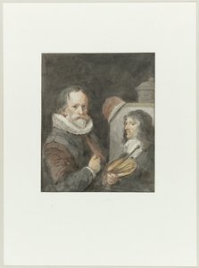Jacob Willemsz iken Michiel van Mierevelt'in portresi. Delff boyaları by Aert Schouman