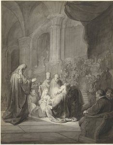 Tapınaktaki Simeon by Aert Schouman