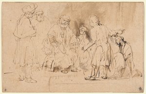 Jacob, Joseph'in Kanlı Ceketini Gösterdi by Aernt de Gelder