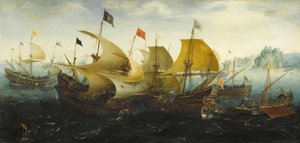 1587 Cadiz Savaşı by Aert van Antum