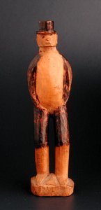 Avrupalı bir adamın ayakta duran figürü, Güney-Doğu Afrika, 19. yüzyılın sonları (ahşap) by African