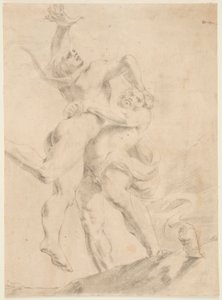 Herkül ve Antaeus için Çalışma by After Annibale Carracci