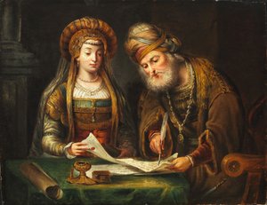 Ester ve Mordekay by After Arent de Gelder