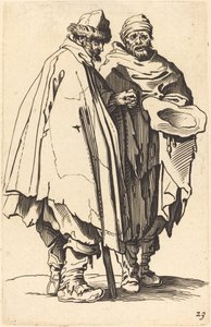Kör Dilenci ve Refakatçi by After Jacques Callot