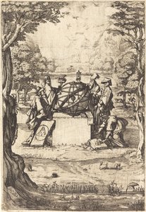 Kutsal Cosmologia için Ön Eser (Astrologer ile Başlık) by After Jacques Callot