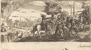 Savaş Sahnesi ile Manzara by After Jacques Callot