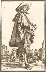 Katlanmış ellerle asil adam by After Jacques Callot