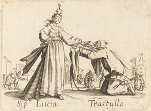 işaretler Lucia ve Trastullo by After Jacques Callot