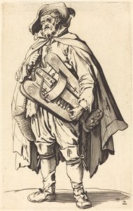 Hurdy-Gurdy Oyuncu by After Jacques Callot