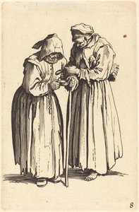 iki dilenci kadın by After Jacques Callot