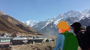 Langtang, 2023 (fotoğraf üzerine dijital sanat) by Agnes Girardon