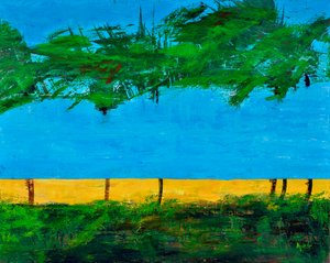 Lombok, 2017 (tuval üzerine akrilik) by Agnes Girardon