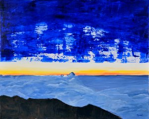 Rinjani, 2017 (tuval üzerine akrilik) by Agnes Girardon