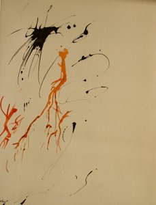 İsimsiz 17, 2016 (kağıt üzerine mürekkep ve akrilik) by Agnes Girardon