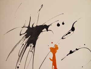 İsimsiz 17, 2016 (kağıt üzerine mürekkep) by Agnes Girardon