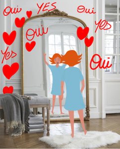 EVET OUI, 2023 (fotoğraf üzerine dijital sanat) by Agnes Girardon