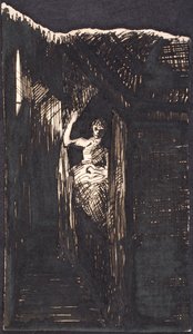 kadin, içinde, oyuk