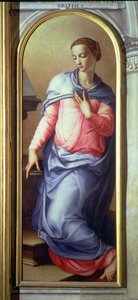 Bakire, bir Müjde'nin sağ paneli, 1555 (ayrıca bkz. 82440) by Agnolo Bronzino
