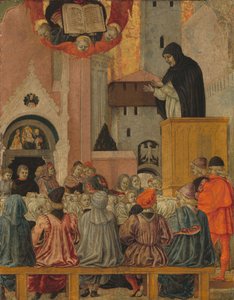 Bir Dominik Vaazı, c. 1470 ( kavak panelde tempera ) by Agnolo degli Erri