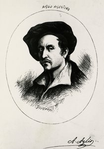 Agostino Aglio#39;nun otoportresi (gravür)