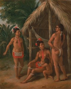 Bir Kulübenin dışında bir Leeward Adaları Carib ailesi, yaklaşık. 1780. by Agostino Brunias