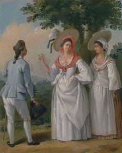Şık Elbiseli Bedava Batı Hint Creoles by Agostino Brunias