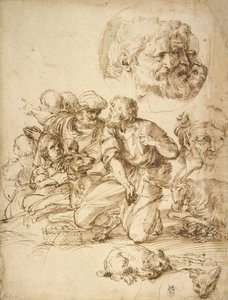 Bir Grup Çoban ve Diğer Çalışmalar by Agostino Carracci