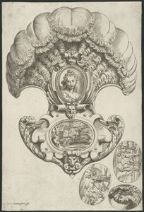 Yelpaze Şeklinde Bir Başlık by Agostino Carracci