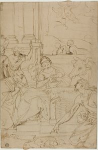 Çobanların hayranlığı by Agostino Carracci