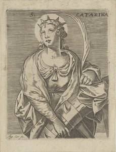İskenderiyeli Catherine S. Catarina (nesne üzerindeki başlık) by Agostino Carracci