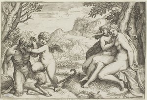 Aşk herşeyi fetheder by Agostino Carracci