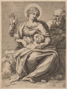 Kutsal Aile by Agostino Carracci