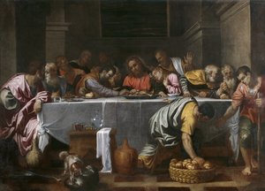 Son Akşam Yemeği by Agostino Carracci