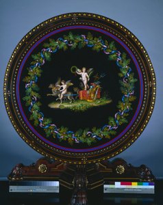 Mikromozaik Üstlü Orta Sehpa, "Love Triumphant" by Agostino Francesangeli