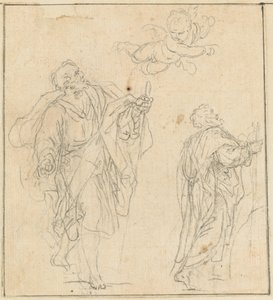 Bir Melek Rehberliğinde Bir Havari by Agostino Masucci