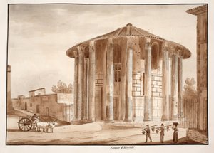 Herkül Tapınağı Victor, 1833 (kahverengi yıkama ile aşındırma) by Agostino Tofanelli