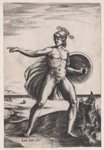 Bir Savaşçı, yaklaşık 1514-36. by Agostino Veneziano