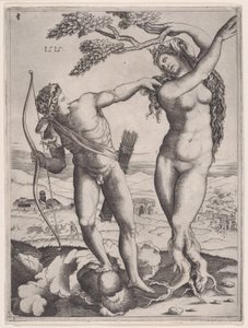 Apollo ve Daphne, 1515 tarihli, 1515 tarihli. by Agostino Veneziano