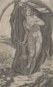 1515 tarihli Kleopatra. by Agostino Veneziano