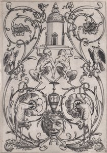 Süs Paneli, ca. 1514-36. by Agostino Veneziano