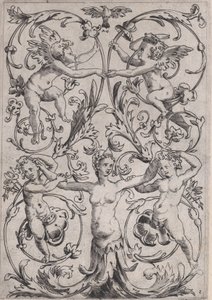 Süs Paneli, ca. 1514-36. by Agostino Veneziano