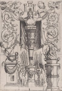 Süs Paneli, ca. 1514-36. by Agostino Veneziano