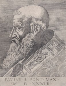 Papa III. Paul, Bareheaded, 1534 tarihli. by Agostino Veneziano