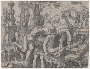 Dağcılar, 1524 tarihli. by Agostino Veneziano