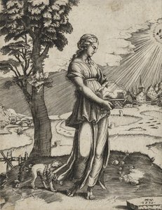Cumaean Sybil, 1516 (kağıt üzerine gravür)